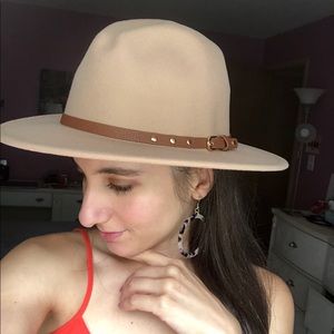 Flat-Brim Fedora Hat